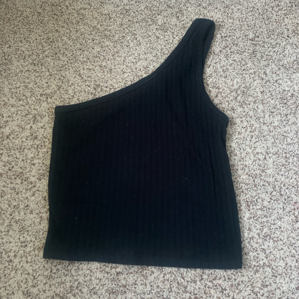 American Eagle Black One strap tank